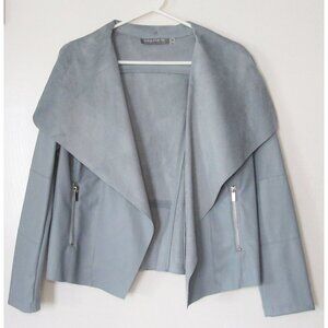 Leather coat with shawl collar by Bagatelle, size M — New, tags still attached.